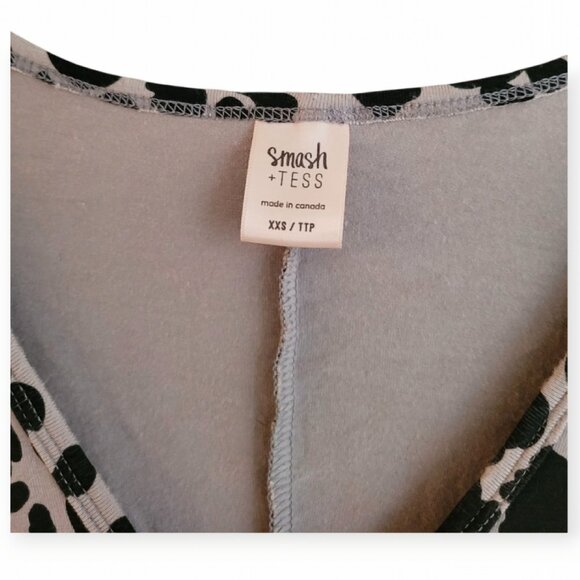 Smash Tess Lexi Leopard Sunday Romper XXS Bamboo Cotton Canadian Made Cozy - Picture 5 of 9